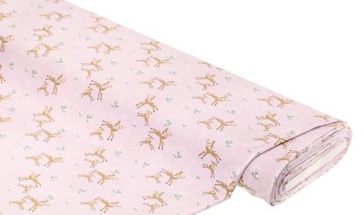 Baumwoll-Jersey 'Rehlein' mit Elasthan, rosa-color
