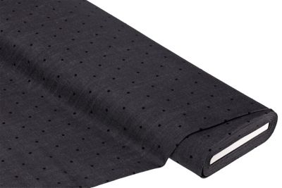 Jeansstoff/Denim „Tupfen“, nachtblau