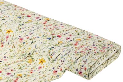Baumwoll-Stretch 'Blumen', bunt
