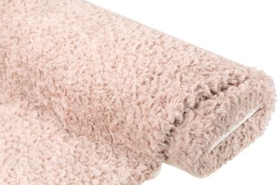 Tissu peluche, rose pâle