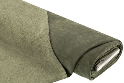 Doubleface-Strick/Plüsch, khaki