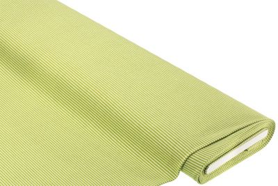 Baumwoll-Jersey 'Streifen' mit Elasthan, grün/weiß