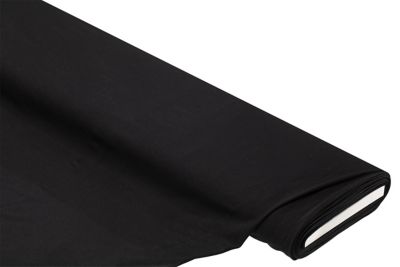 Baumwolljersey Uni mit Elasthan, schwarz