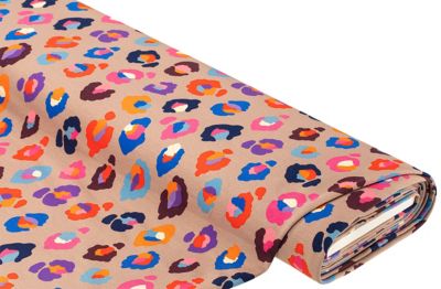 Albstoffe Bio-sweat / French Terry 'Glamouflage', bruin-color