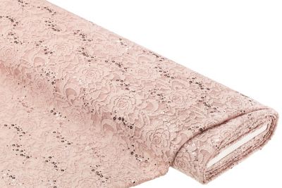 Spitzenstoff 'Pailetten', rosé