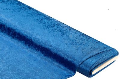 Stretch-Struktursamt Uni, blau