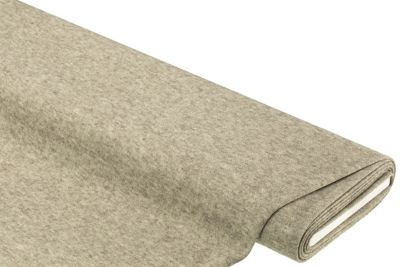 Tissu maille uni, olive chiné