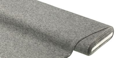 Tissu maille uni, gris chiné