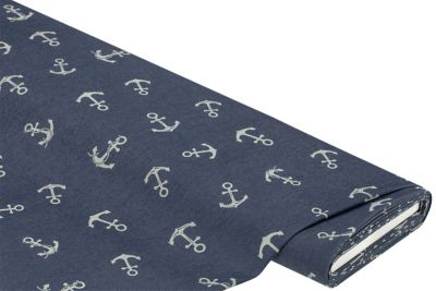 Jeansstof/denim 'Anker', blauwkleurig