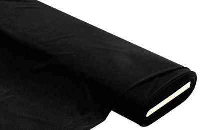 Stretch-Samt Uni, schwarz