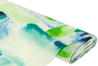 Tissu piqué 'new', bleu/vert