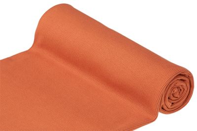 Rippen-Bündchenstoff 'Comfort', apricot-orange