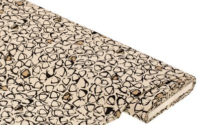 Viskose-Leinen 'Grafisch', natur/braun