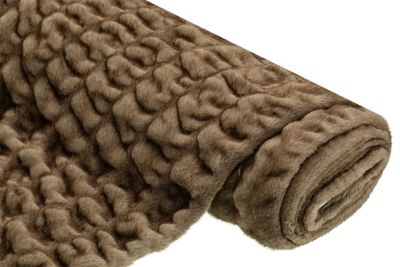 Tissu imitation fourrure, marron