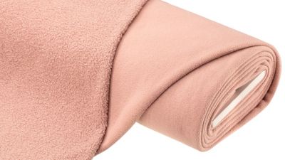Tissu polaire double face, rose pâle