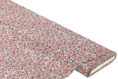 Viskose-Leinen 'Blümchen', weiß-color