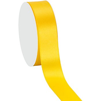Satinband, gelb, 25 mm, 10 m