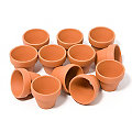 Pots en terre cuite, 3 cm de hauteur, 3,5 cm Ø, 12 pièces