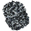 Rocailles-Perlen, grau-schwarz-klar, 2,5 mm Ø, 100 g