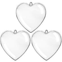Cœurs en plastique, 10 cm, 3 pièces