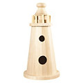 Mini phare en bois brut, 19 cm