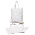 Tote bag, blanc, 36 x 40 cm, 3 pièces