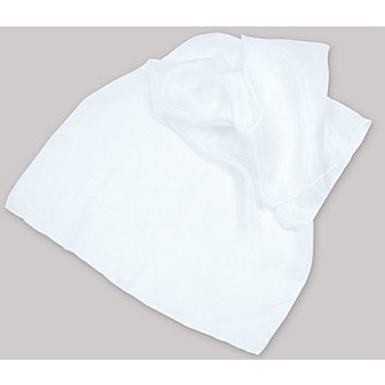 Écharpes en soie pongé 05, blanc, différentes dimensions 