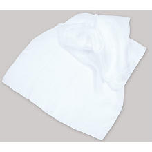 Foulards en soie pongé 05, blanc, différentes dimensions 