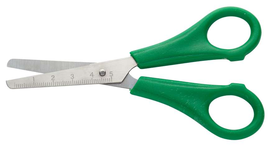 Ciseaux pour enfant droitier, vert, 13 cm