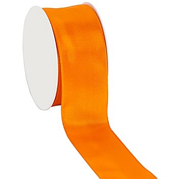 Stoffband mit Drahtkante, orange, 40 mm, 10 m