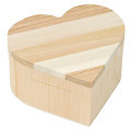 Boîte en bois "cœur", 11 x 11 x 5,7 cm