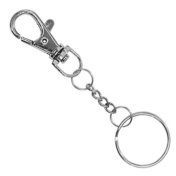 Porte-clés avec mousqueton, 25 mm, 4 pièces