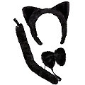 Kit d&apos;accessoires "chat", noir