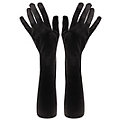 Satin-Handschuhe, schwarz, 55 cm