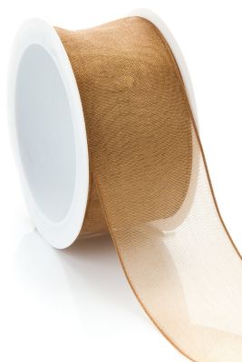 Ruban organza, doré, 40 mm, 5 m
