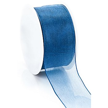 Ruban organza, bleu roi, 40 mm, 5 m