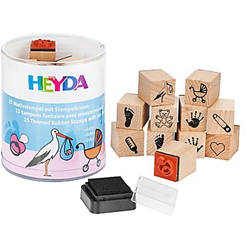 Heyda Kit de tampons 'bébé', 1,5 cm, 15 pièces