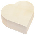 Boîte en bois "cœur", 16,5 x 16,5 x 6 cm