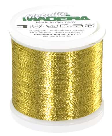 Bobine de fil polyester métallisé 1 mm Doré x 100 m - Perles & Co