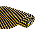 Tissu peluche "rayures", jaune/noir