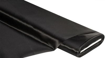 TISSU SATIN UNI NOIR