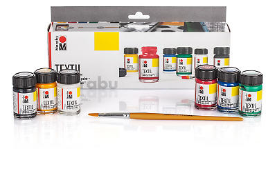 Marabu Set de peintures pour textiles clairs métallique, 3x 15 ml