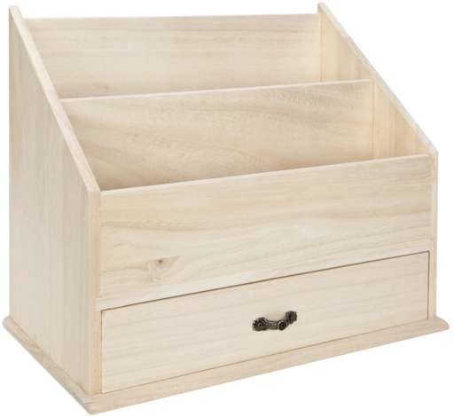 Porte-lettres bois naturel - Rangement courrier - ON RANGE TOUT