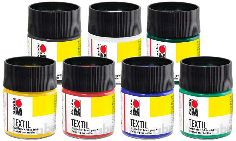 Marabu Set de peintures pour textiles clairs métallique, 3x 15 ml