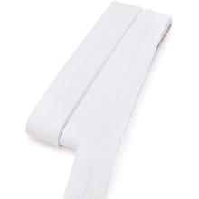 buttinette Baumwoll-Schrägband, weiß, Breite: 2 cm, Länge: 5 m
