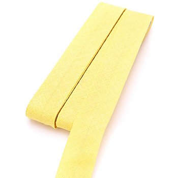 buttinette Biais en coton, jaune citron, largeur : 2 cm, longueur : 5 m