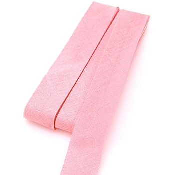 buttinette Biais en coton, rose, largeur : 2 cm, longueur : 5 m