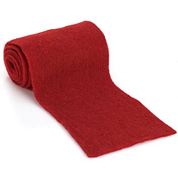Ruban en laine feutrée, rouge, 13 cm, 1,5 m