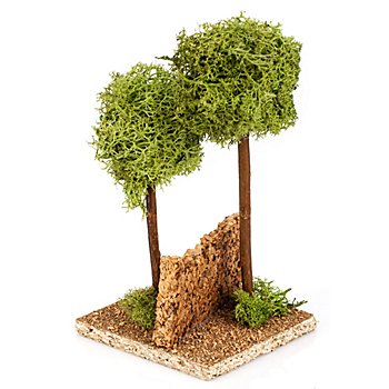 Groupe de 2 arbres miniatures, 9,5 x 9 x 16 cm