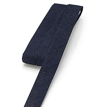 buttinette Schrägband 'Jeans', marine, Länge: 5 m